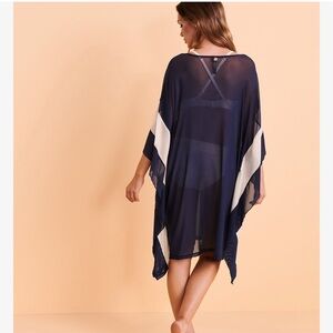 Turquoise Couture navy Kimono/Poncho